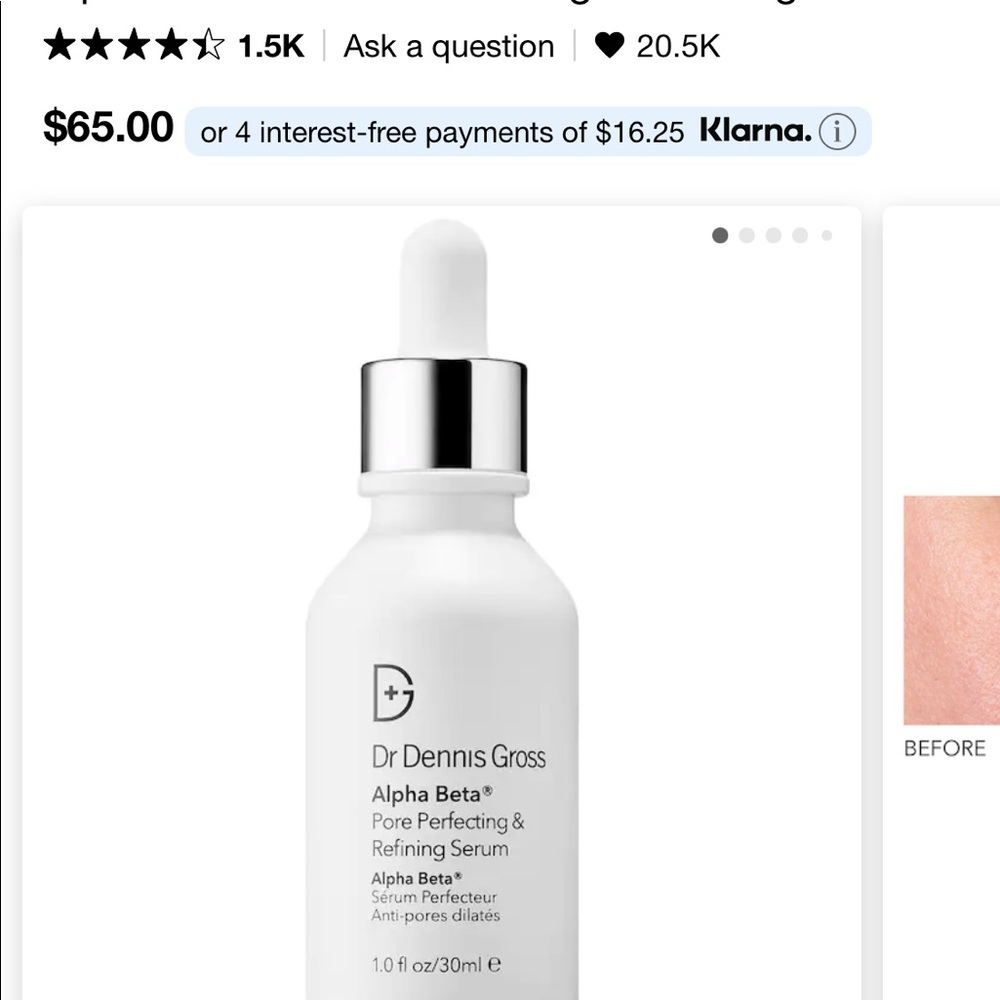 NWT Dr Dennis Gross Pore Perfection Refining Serum